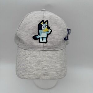 Bluey StrapBack Dad Hat Adult 2018 Heathered Gray Soft Adjustable Heeler Cartoon